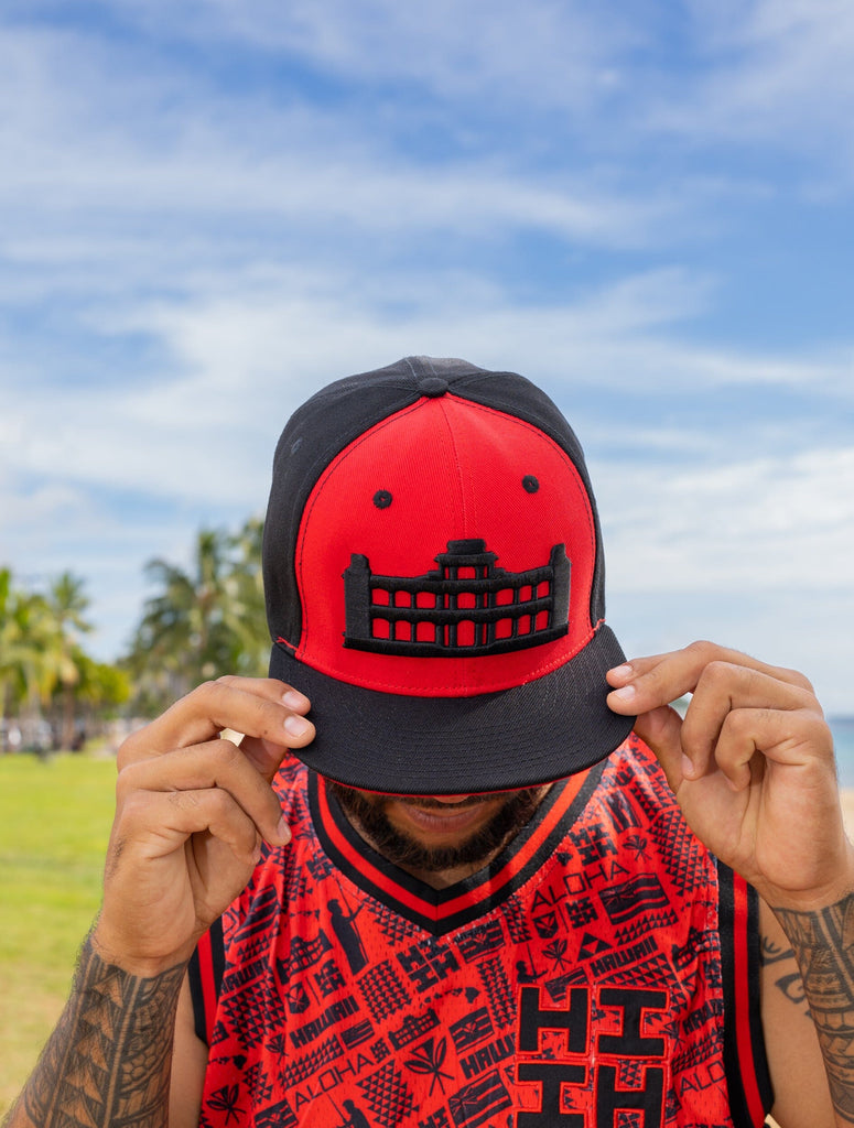 RED & BLACK PALACE HAT Hat Hawaii's Finest 