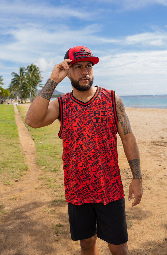RED & BLACK PALACE HAT Hat Hawaii's Finest 