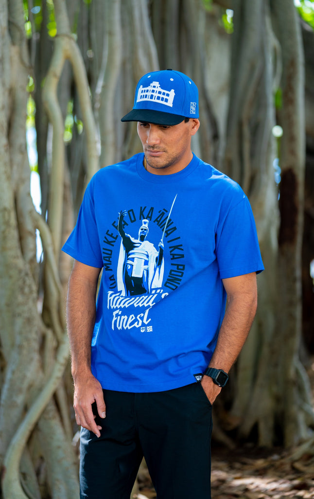 ROYAL BLUE & WHITE PALACE HAT Hat Hawaii's Finest 