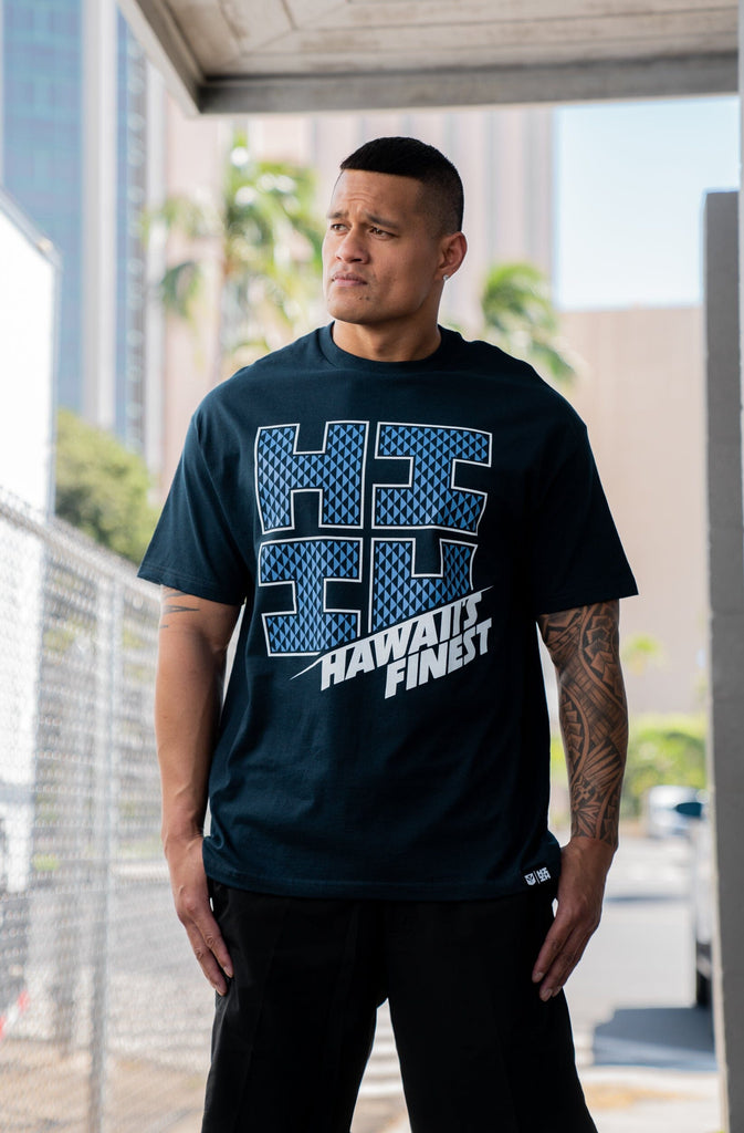 SLASH LOGO NAVY T-SHIRT Shirts Hawaii's Finest MEDIUM 