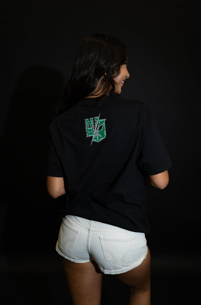 SPLIT WARRIOR BLACK T-SHIRT Shirts Hawaii's Finest 