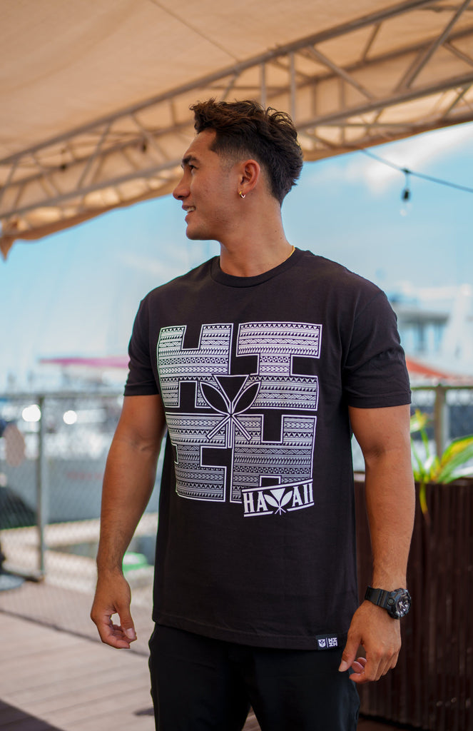 TRI TRIBAL LOGO GRAYS T-SHIRT Shirts Hawaii's Finest MEDIUM 