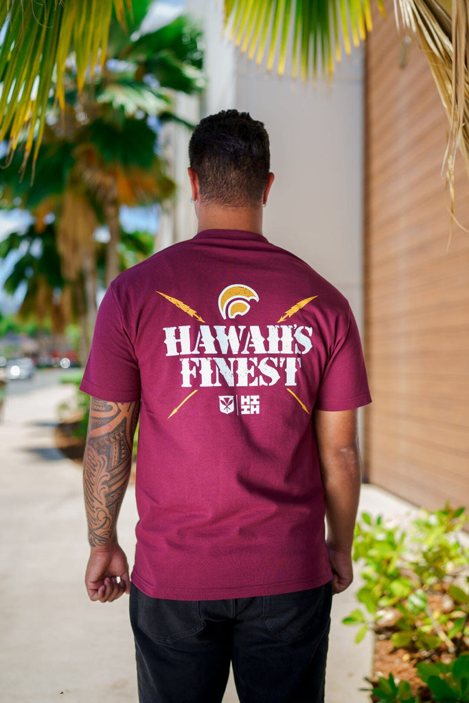 WAR BURGUNDY T-SHIRT Shirts Hawaii's Finest 