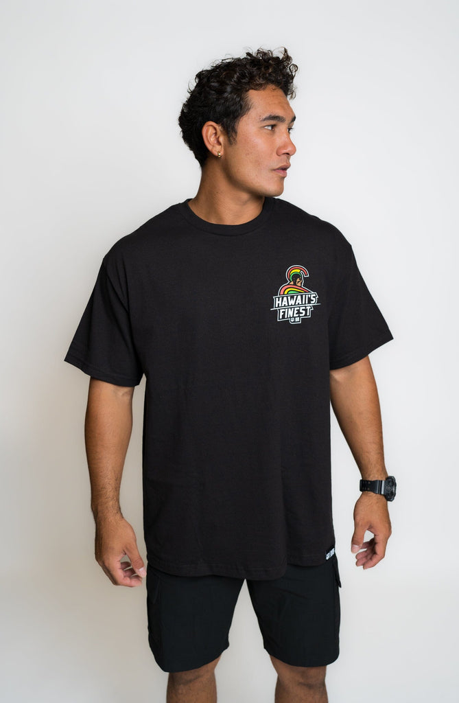 WARRIOR BLACK T-SHIRT Shirts Hawaii's Finest MEDIUM 