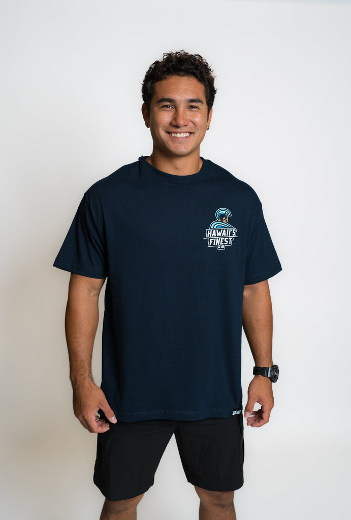 WARRIOR NAVY T-SHIRT Shirts Hawaii's Finest MEDIUM 