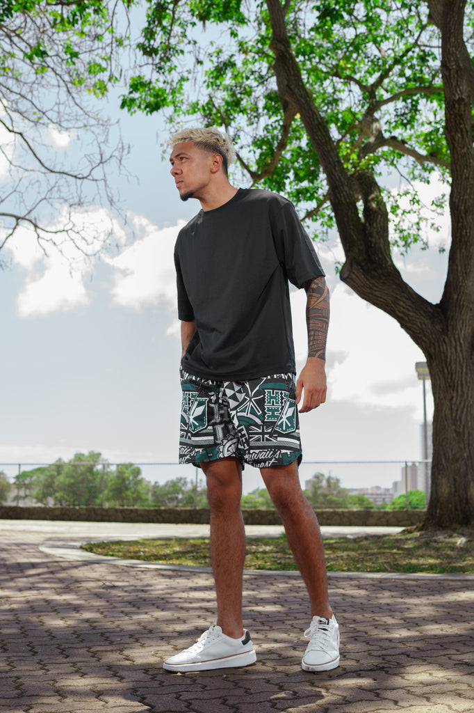 WARRIOR STICKERBOMB MESH SHORTS Shorts Hawaii's Finest SMALL 