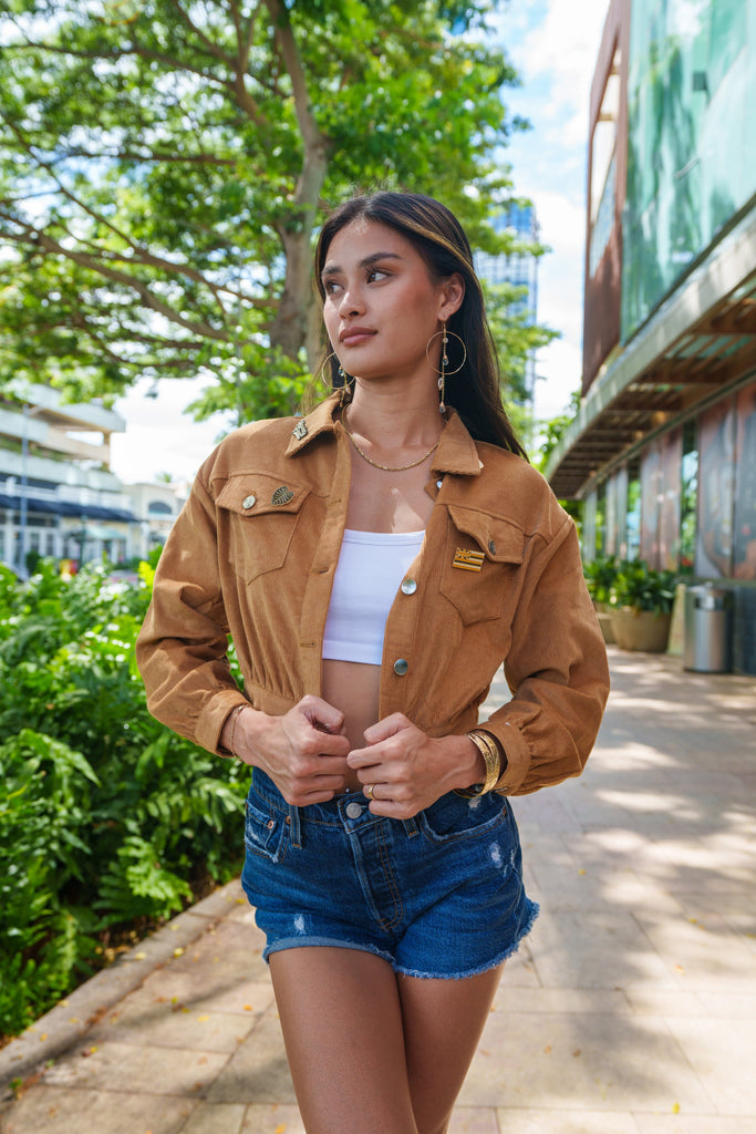 WOMEN'S AUTUMN CORDUROY JACKET Jacket Hawaii's Finest X-SMALL 
