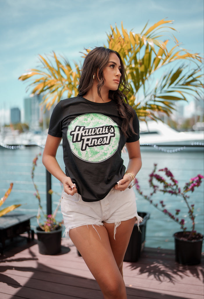 WOMEN'S LEI CIRCLE MINT TOP Shirts Hawaii's Finest 